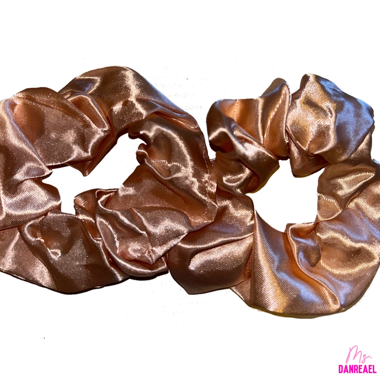 Rose Gold Pink Silk Hair Tie