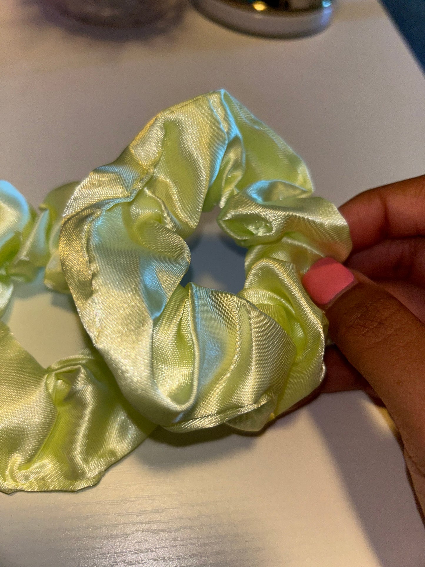 Light Green Silk Hair Ties