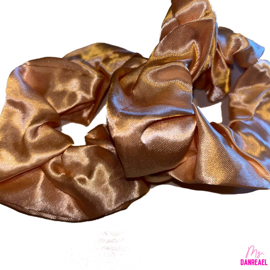 Rose Gold Pink Silk Hair Tie