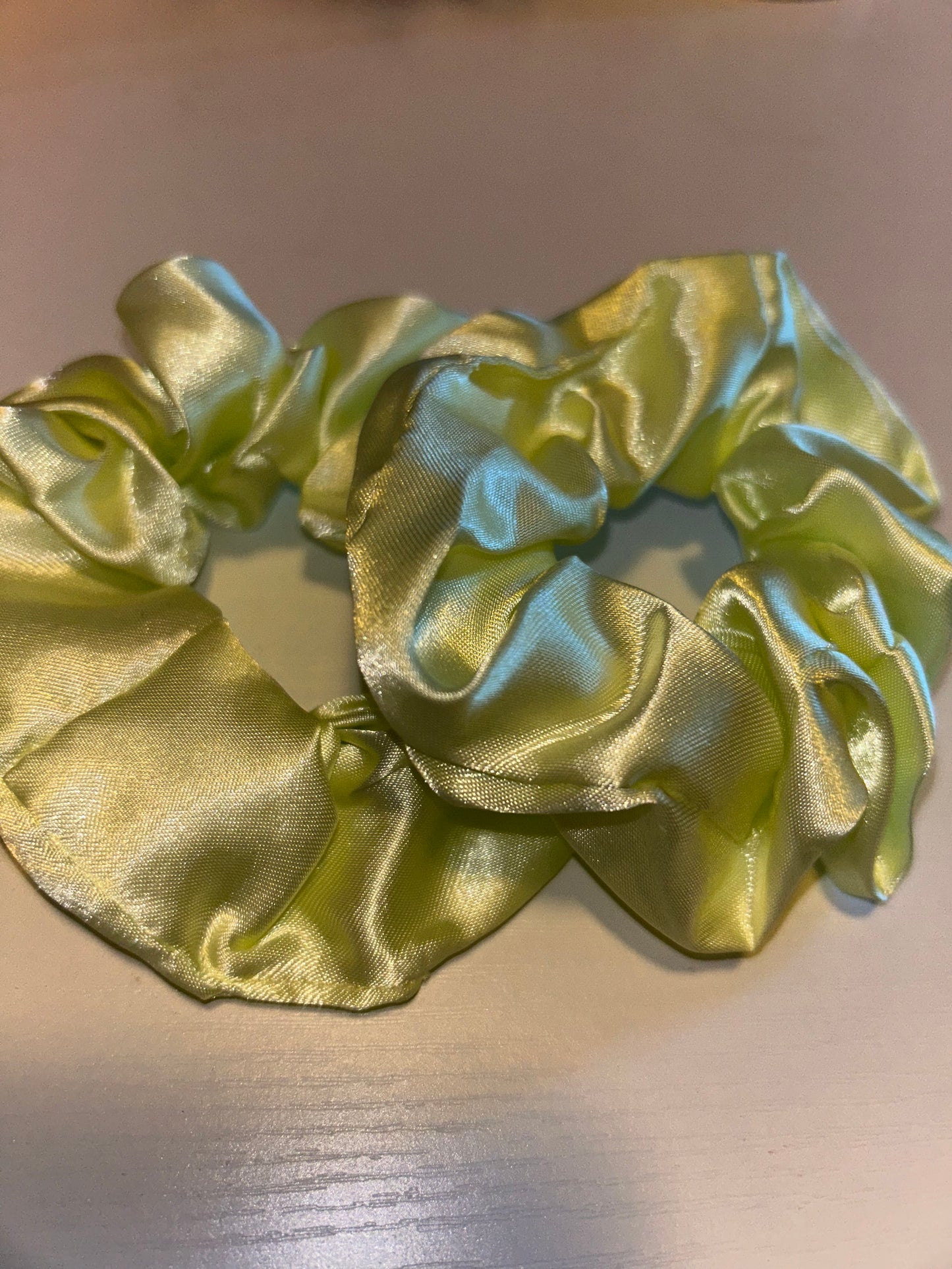 Light Green Silk Hair Ties