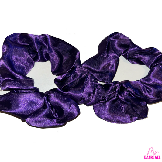 Purple Silk Hair Ties