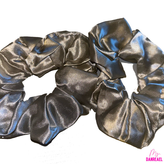 Gray Silk Hair Ties